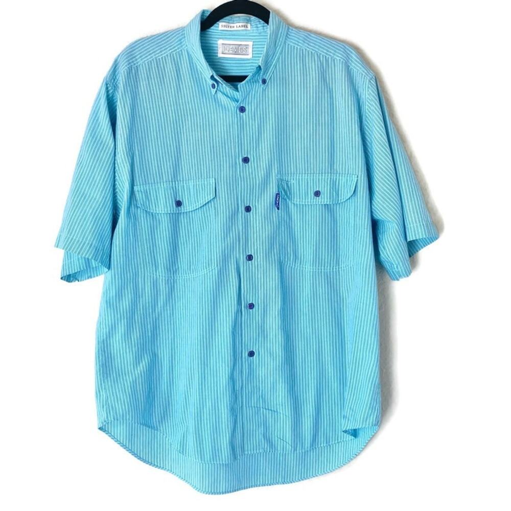 Vintage 80’s 90's Levi's Silver Tab Button Up Short Sleeved Shirt Size Large